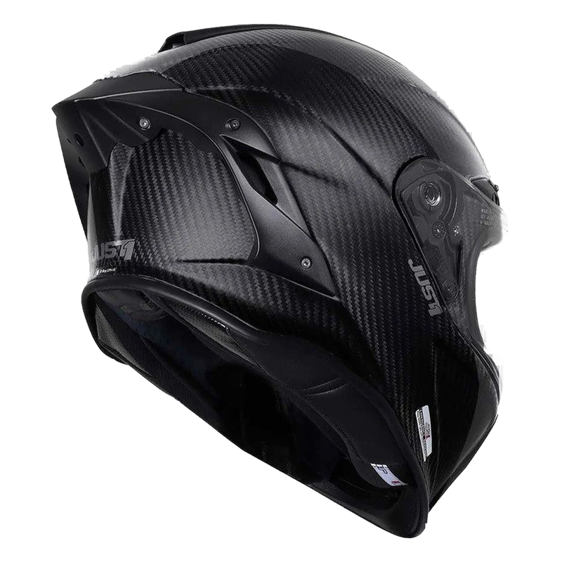 Just1 J-GPR full-face helmet in solid matte carbon finish