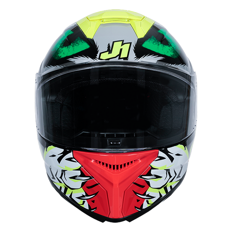 Just1 J-STR Demonic Axel Bassani Replica 2025 full-face motorcycle helmet in Bassani graphic livery