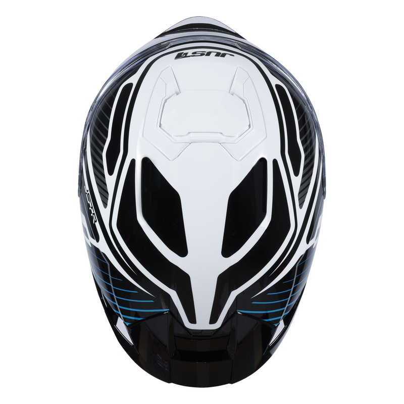 Just1 J-STR full-face helmet in gloss tactical blue and white