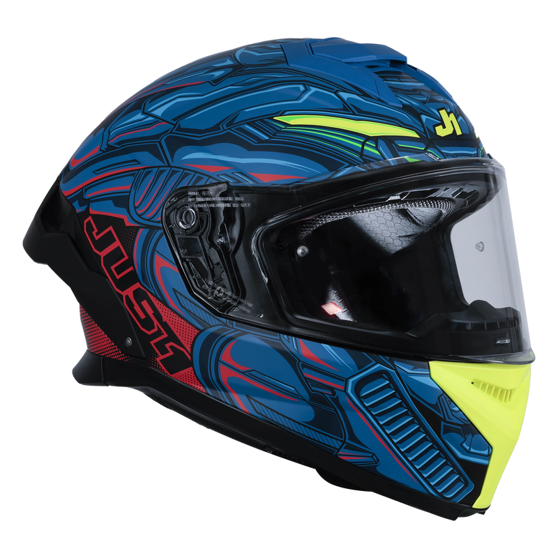 Just1 J-STR full-face helmet Titan Red Blue Black Matte