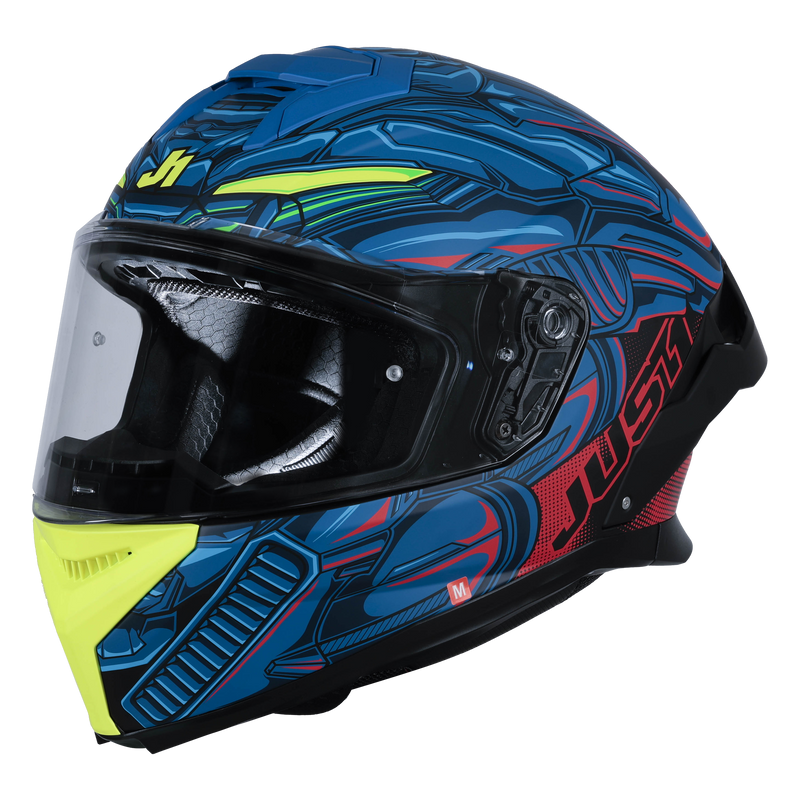 Just1 J-STR full-face helmet Titan Red Blue Black Matte