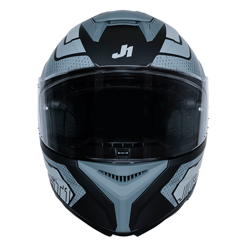 Just1 J-STR full-face helmet in Union Grey and Matte Black