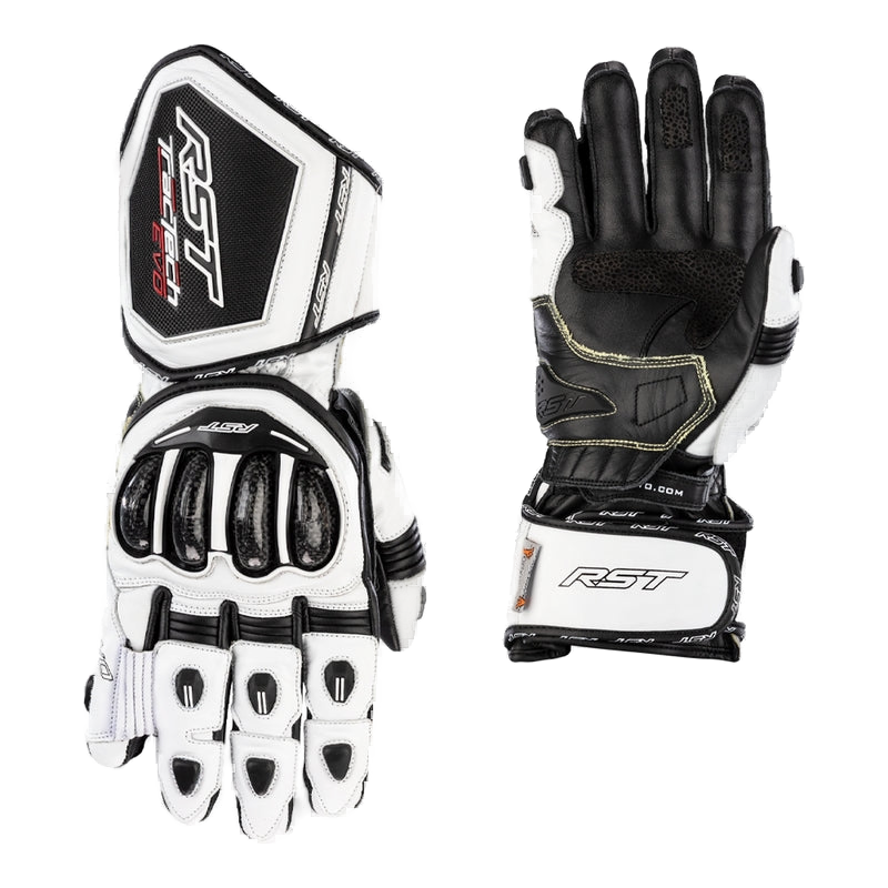 RST Tractech Evo 4 Ladies motorcycle leather gloves in white