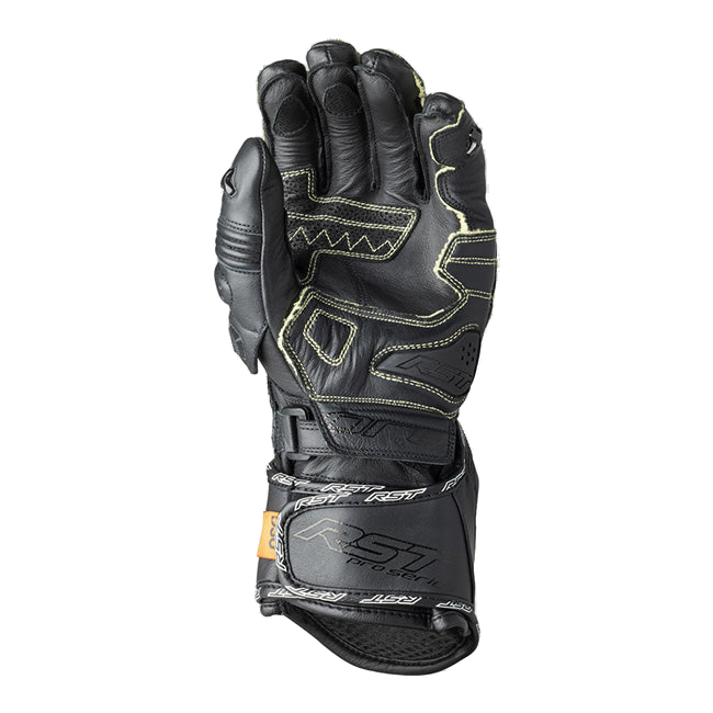 RST Pro Series GP D3O men's motorcycle leather gloves in black