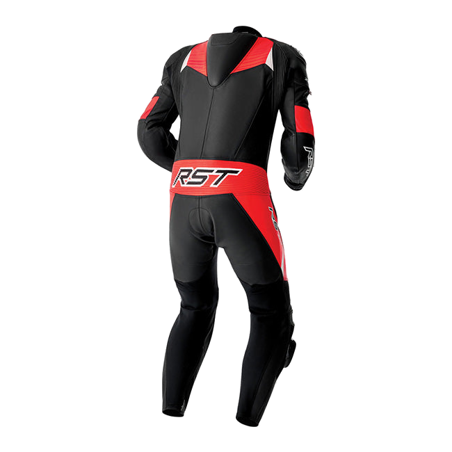 RST Tractech EVO D3O men's one-piece leather race suit in black and red
