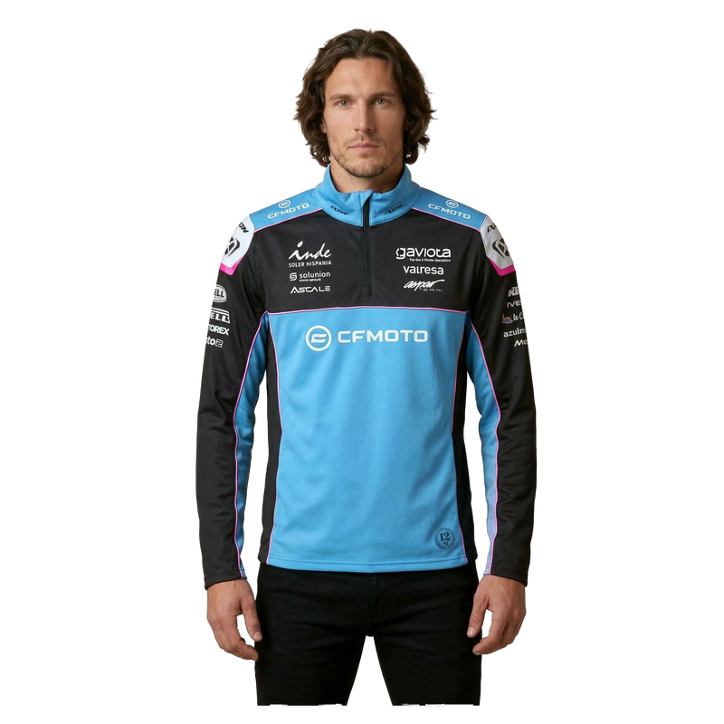 IXON SW1 CFMO 26 men's zip sweatshirt CFMOTO Aspar Racing 2026 blue black pink