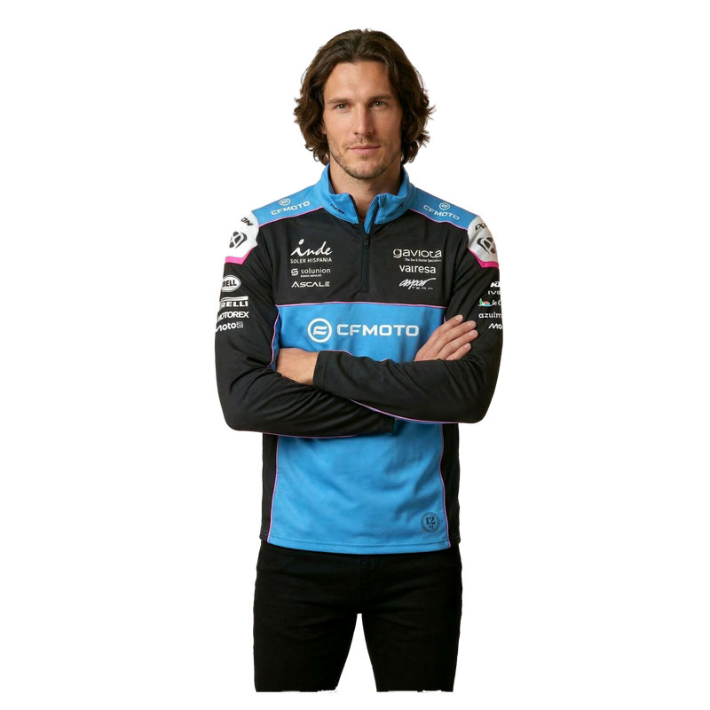IXON SW1 CFMO 26 men's zip sweatshirt CFMOTO Aspar Racing 2026 blue black pink