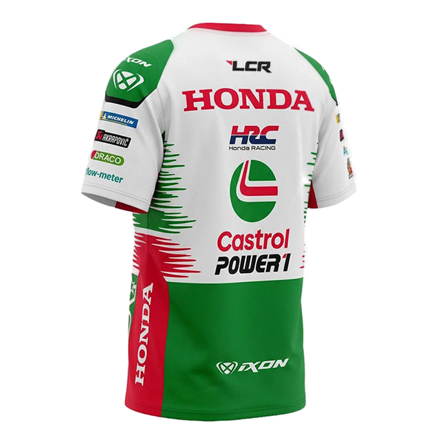 IXON TS1 DUAL ZL 26 Johann Zarco #5 LCR Honda Replica Men's T-Shirt 2026 in green, white and red