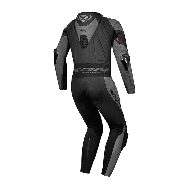 IXON Vortex 3 one-piece perforated leather race suit in black, men's