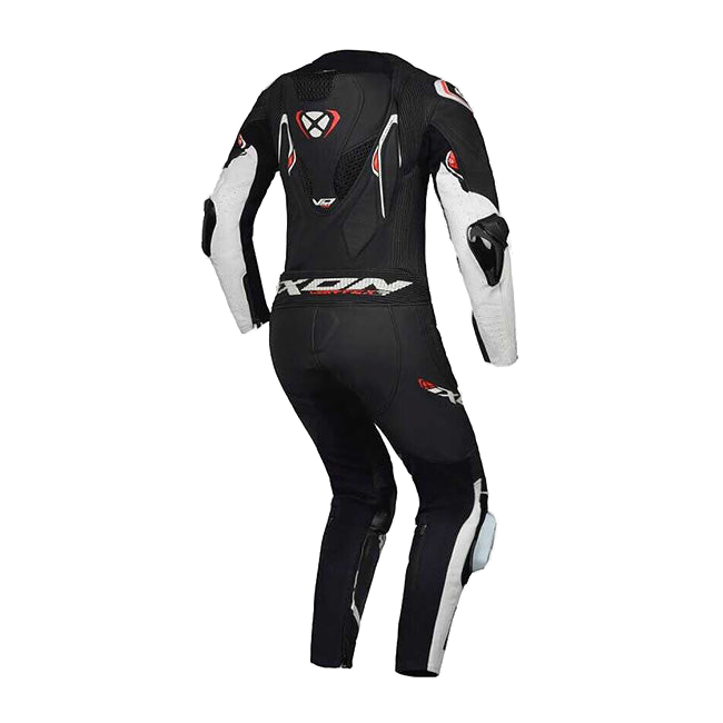IXON Vortex 3 one-piece perforated leather race suit men Black/White