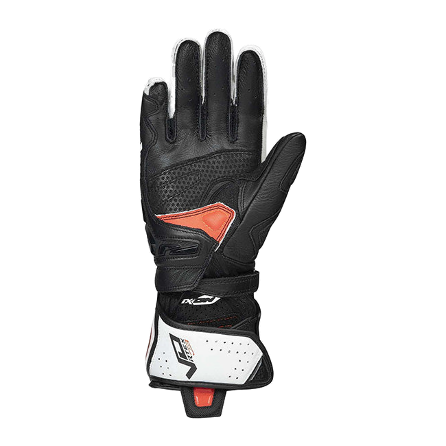 IXON Vortex GL men's racing leather gloves in White, Red and Black