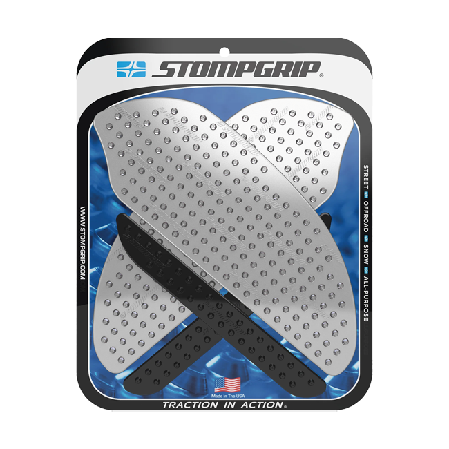 Stompgrip Vulcano traction pads for Honda CBR 600 RR 2007-2012 in black and transparent