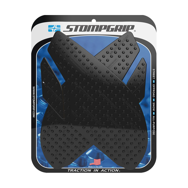 Stompgrip Vulcano Traction Pads for Triumph Daytona 675/R — black tank grip set