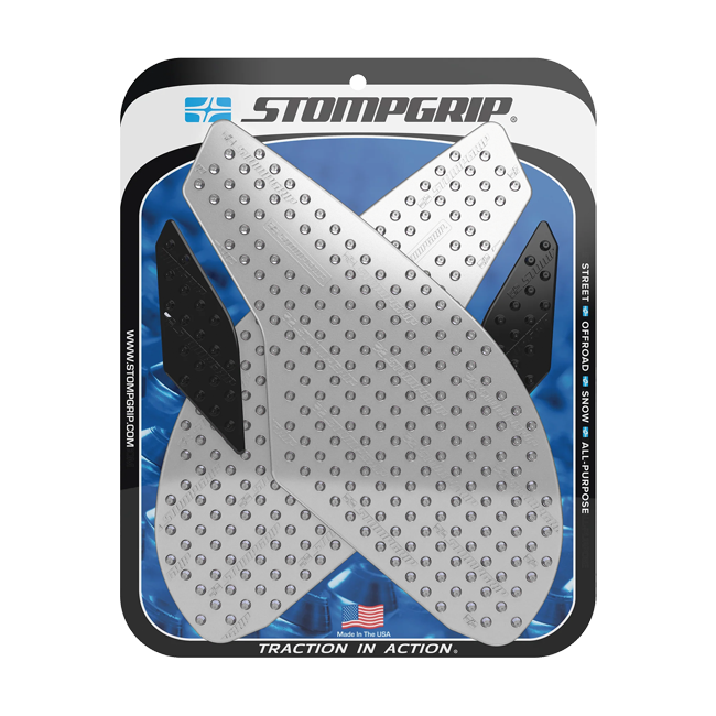 Stompgrip Vulcano Traction Pads for Triumph Daytona 675/R — black tank grip set