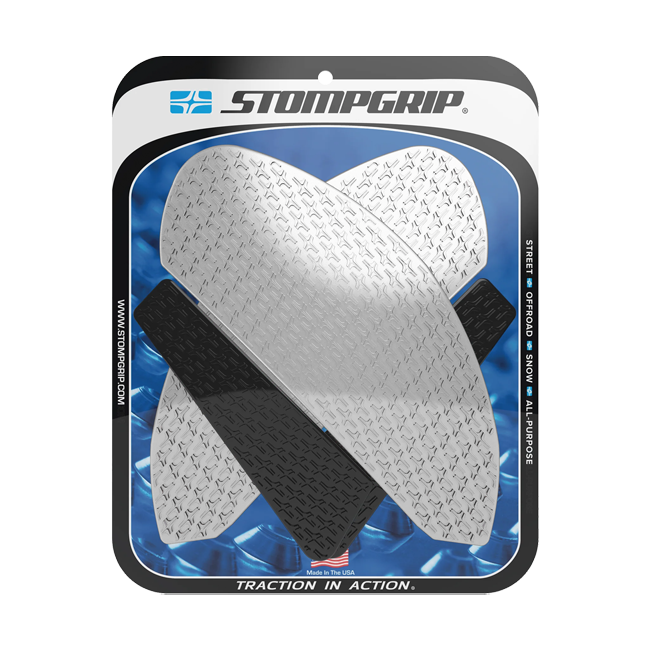 Stompgrip Icon Traction Pads for Yamaha YZF-R7 2021-2026, transparent finish