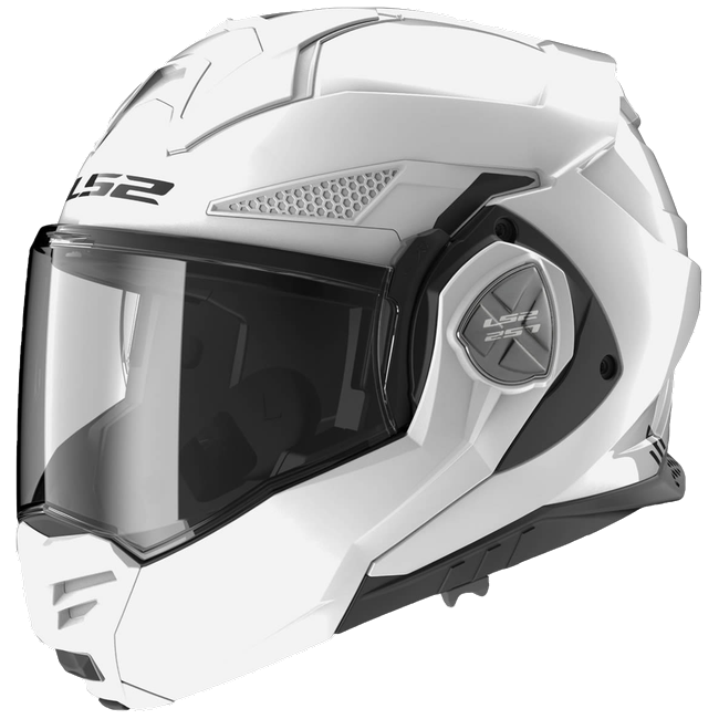 LS2 FF901 Advant X Solid White – Flip-Up Touring Helmet ECE 22.06 P/J