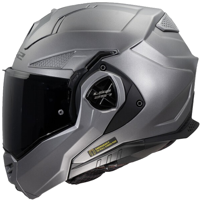 LS2 FF901 Advant X Solid Matt Titanium – Flip-Up Touring Helmet ECE 22.06 P/J