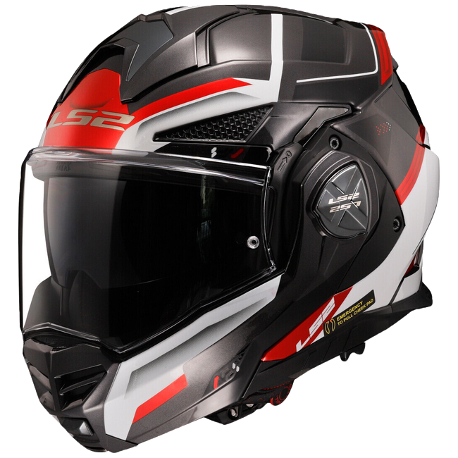 LS2 FF901 Advant X Spectrum Black White Red – Flip-Up Touring Helmet ECE 22.06 P/J
