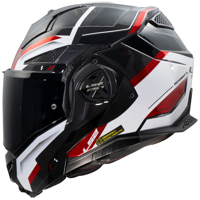 LS2 FF901 Advant X Spectrum Black White Red – Flip-Up Touring Helmet ECE 22.06 P/J