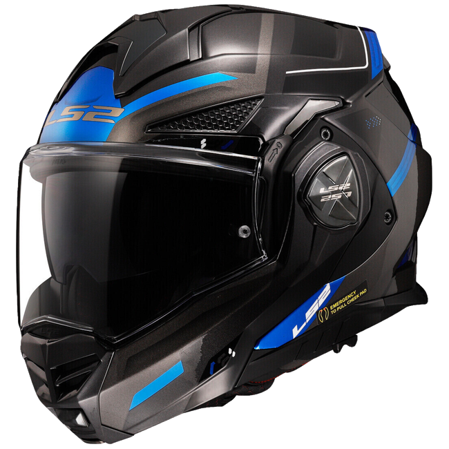 LS2 FF901 Advant X Spectrum Black Titanium Blue – Flip-Up Touring Helmet ECE 22.06 P/J