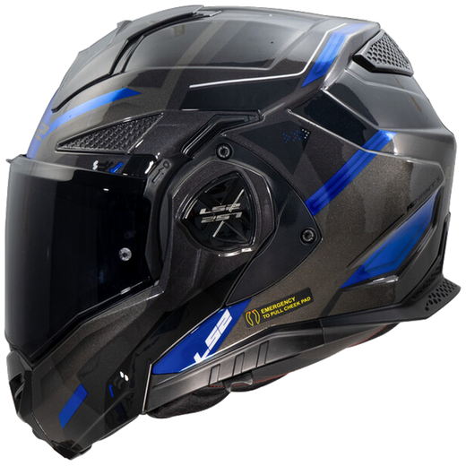 LS2 FF901 Advant X Spectrum Black Titanium Blue – Flip-Up Touring Helmet ECE 22.06 P/J