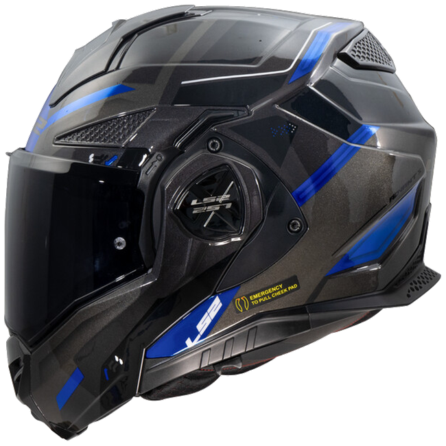 LS2 FF901 Advant X Spectrum Black Titanium Blue – Flip-Up Touring Helmet ECE 22.06 P/J