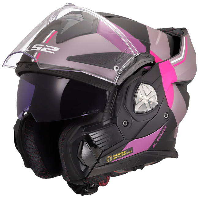 LS2 FF901 Advant X Ultra Grey Purple – Flip-Up Touring Helmet ECE 22.06 P/J