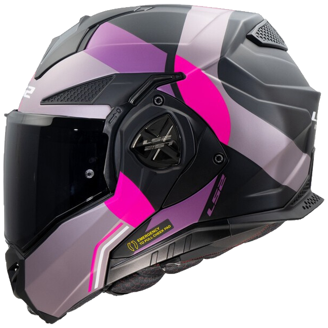 LS2 FF901 Advant X Ultra Grey Purple – Flip-Up Touring Helmet ECE 22.06 P/J