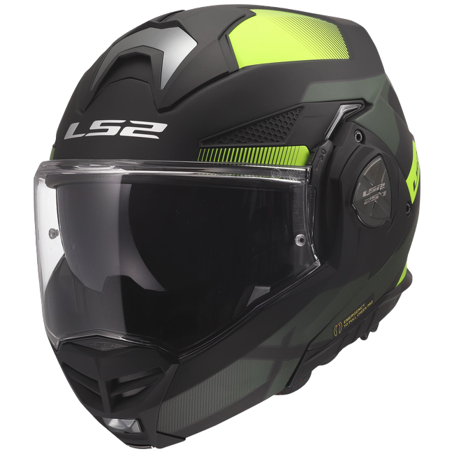 LS2 FF901 Advant X Nova Black H-V Yellow – Flip-Up Touring Helmet ECE 22.06 P/J