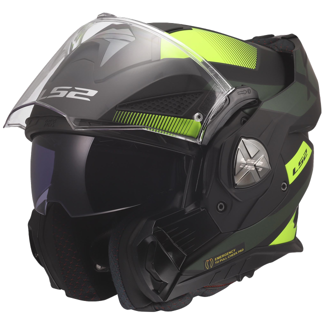 LS2 FF901 Advant X Nova Black H-V Yellow – Flip-Up Touring Helmet ECE 22.06 P/J