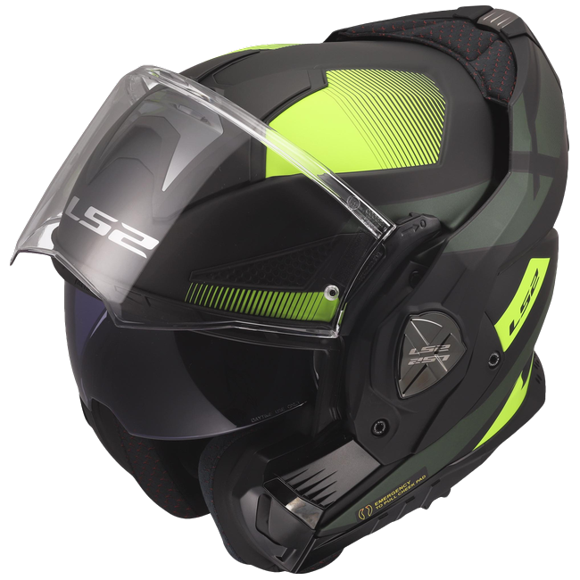 LS2 FF901 Advant X Nova Black H-V Yellow – Flip-Up Touring Helmet ECE 22.06 P/J