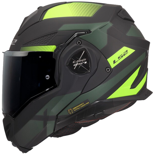 LS2 FF901 Advant X Nova Black H-V Yellow – Flip-Up Touring Helmet ECE 22.06 P/J