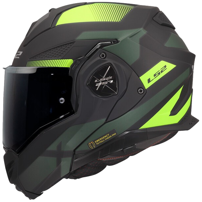 LS2 FF901 Advant X Nova Black H-V Yellow – Flip-Up Touring Helmet ECE 22.06 P/J