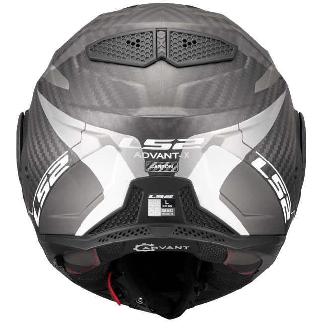LS2 FF901 Advant X Carbon Horizon Silver Grey – Flip-Up Touring Helmet ECE 22.06 P/J