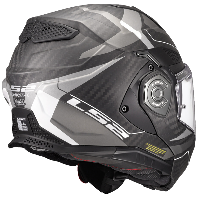LS2 FF901 Advant X Carbon Horizon Silver Grey – Flip-Up Touring Helmet ECE 22.06 P/J