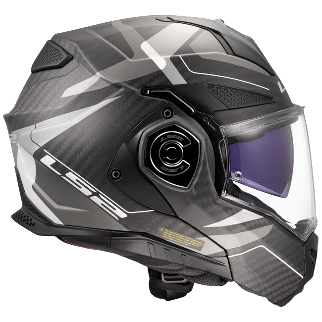 LS2 FF901 Advant X Carbon Horizon Silver Grey – Flip-Up Touring Helmet ECE 22.06 P/J