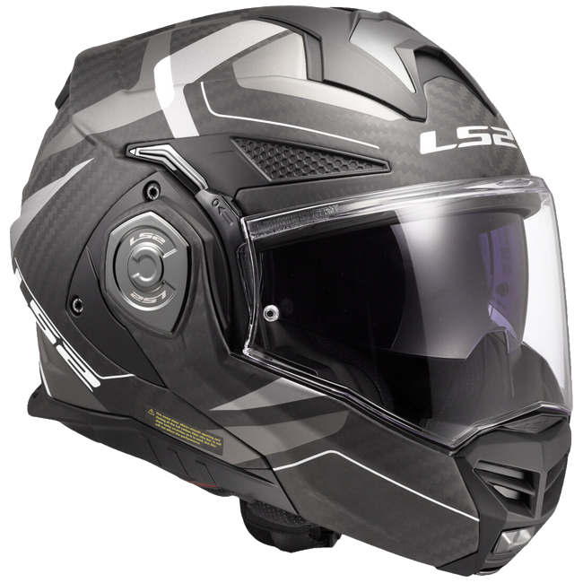 LS2 FF901 Advant X Carbon Horizon Silver Grey – Flip-Up Touring Helmet ECE 22.06 P/J