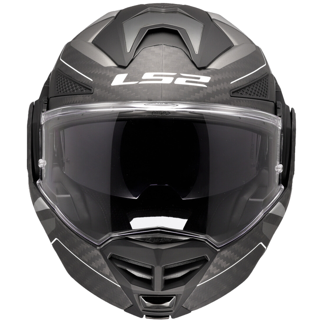 LS2 FF901 Advant X Carbon Horizon Silver Grey – Flip-Up Touring Helmet ECE 22.06 P/J