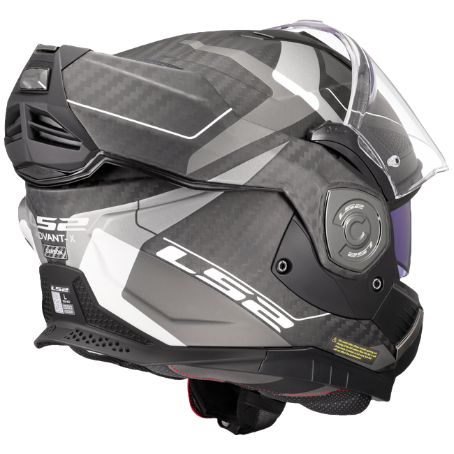 LS2 FF901 Advant X Carbon Horizon Silver Grey – Flip-Up Touring Helmet ECE 22.06 P/J