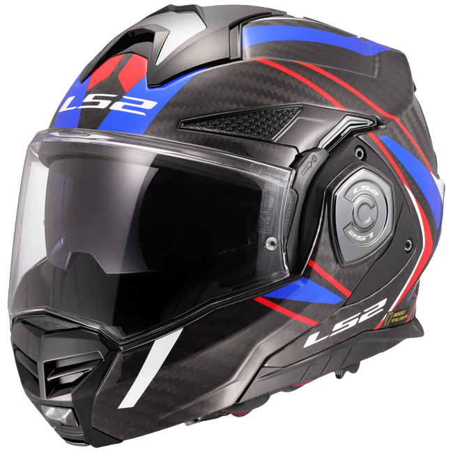 LS2 FF901 Advant X Carbon Future II White Blue – Flip-Up Touring Helmet ECE 22.06 P/J
