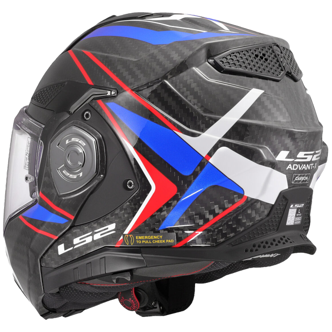 LS2 FF901 Advant X Carbon Future II White Blue – Flip-Up Touring Helmet ECE 22.06 P/J