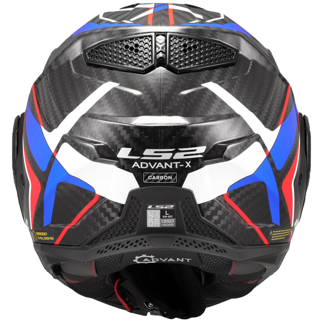 LS2 FF901 Advant X Carbon Future II White Blue – Flip-Up Touring Helmet ECE 22.06 P/J