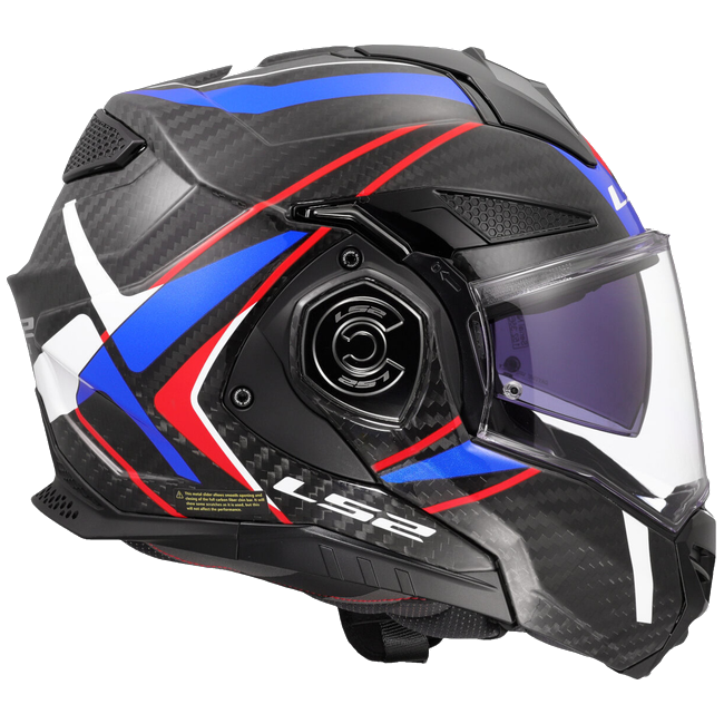 LS2 FF901 Advant X Carbon Future II White Blue – Flip-Up Touring Helmet ECE 22.06 P/J