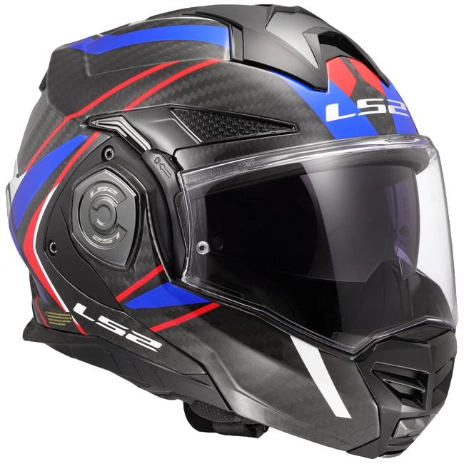 LS2 FF901 Advant X Carbon Future II White Blue – Flip-Up Touring Helmet ECE 22.06 P/J