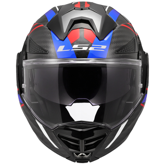 LS2 FF901 Advant X Carbon Future II White Blue – Flip-Up Touring Helmet ECE 22.06 P/J