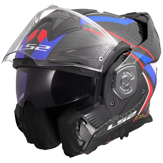LS2 FF901 Advant X Carbon Future II White Blue – Flip-Up Touring Helmet ECE 22.06 P/J