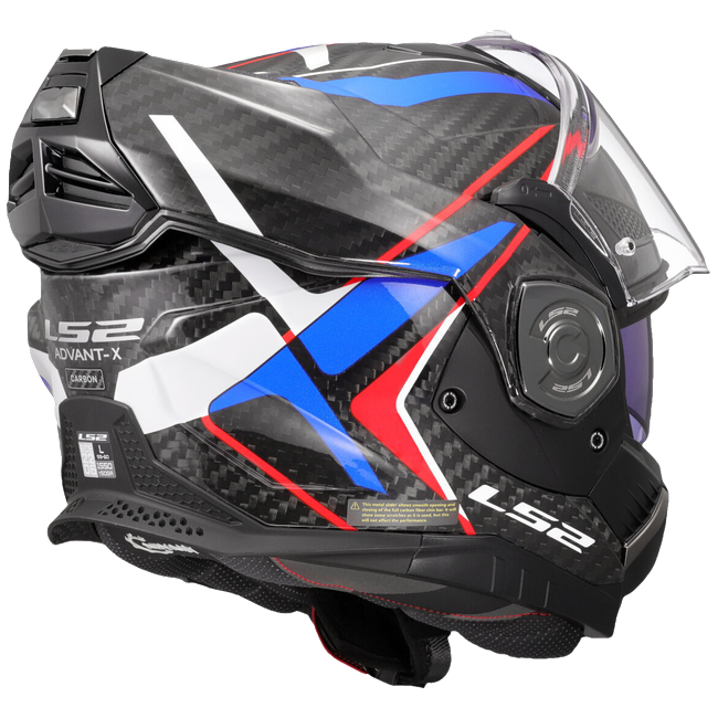 LS2 FF901 Advant X Carbon Future II White Blue – Flip-Up Touring Helmet ECE 22.06 P/J