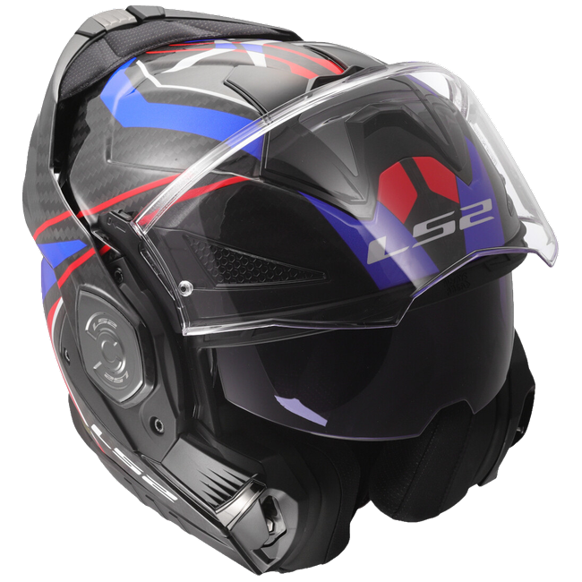 LS2 FF901 Advant X Carbon Future II White Blue – Flip-Up Touring Helmet ECE 22.06 P/J
