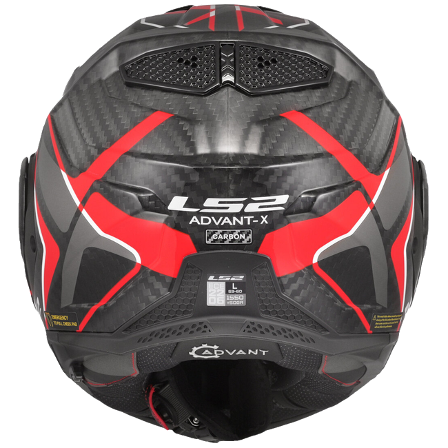 LS2 FF901 Advant X Carbon Future II Red – Flip-Up Touring Helmet ECE 22.06 P/J