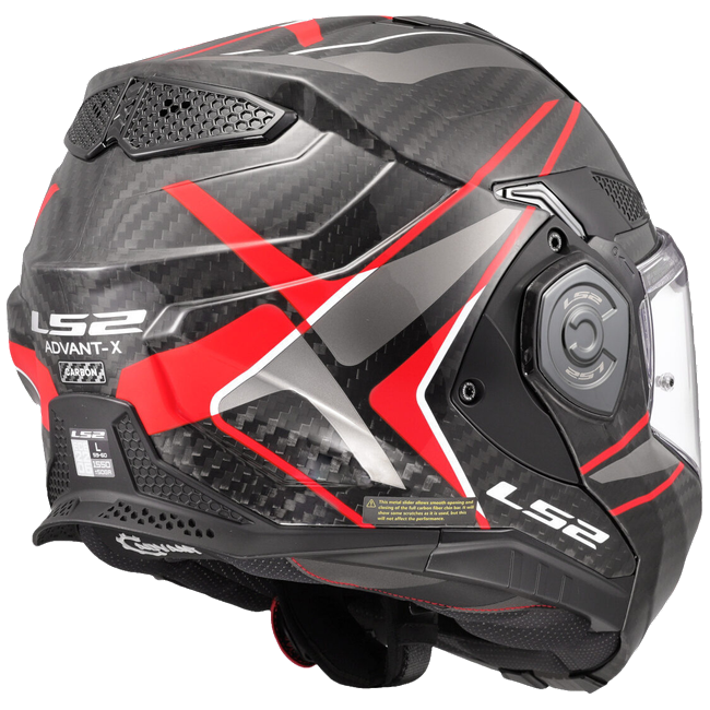 LS2 FF901 Advant X Carbon Future II Red – Flip-Up Touring Helmet ECE 22.06 P/J